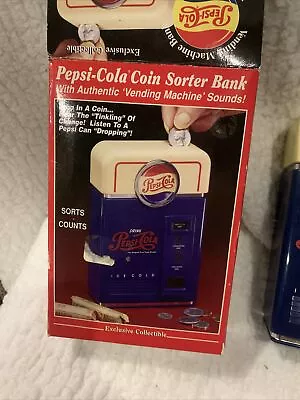 Pepsi-Cola Coin Sorter &  Bank  Mini Vending Machine Collectible NEW!! • $19
