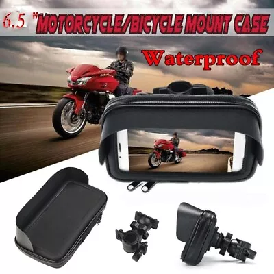 £18.02 • Buy UK-Motorcycle Handlebar Mount Holder With Waterproof Case For 6.5GPS Sat NAV Set
