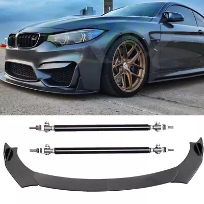 For F30 F35 3 SERIES Sedan Carbon Fiber Front Bumper Lip Splitter + Strut Rods • $92.99