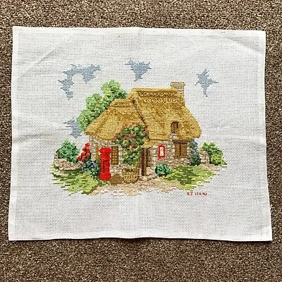 £9.94 • Buy Thatched Country Cottage FINISHED Counted Cross Stitch Picture Craft Sewing F147