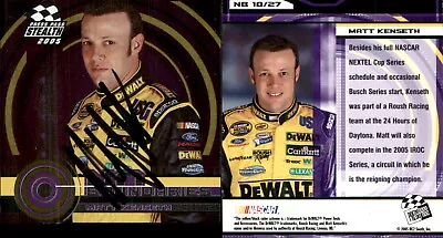 Matt Kenseth Signed 2005 Press Pass Stealth #NB 10 Card Roush Racing Auto AU • $0.01