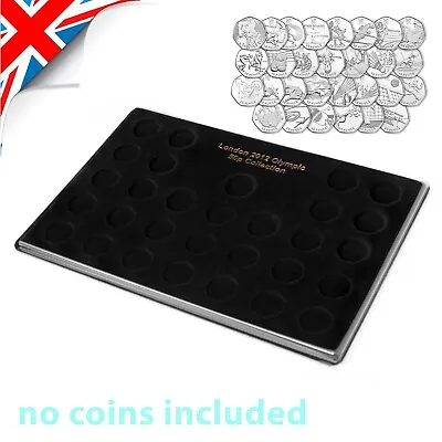 SCHULZ Black COIN TRAY 50p Shape_30 Compartments Pence Collection - Olympic 2012 • £10.95