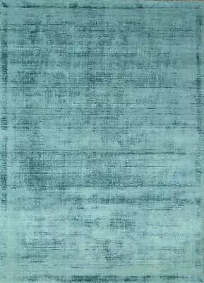 5x8|6x9|8x10| 9x12|10x14|12x15|12x18    Blue Hand Loom Rug Viscose Area Rug • $260.84