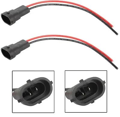 $8.28 • Buy Wire Pigtail Male H11 Two Harness Head Light Low Beam Bulb Connector Repair