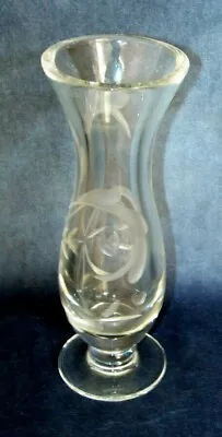 Marquis By Waterford Etched Crystal  Yours Truly  Footed 7  Flower Bud Vase • $17.99
