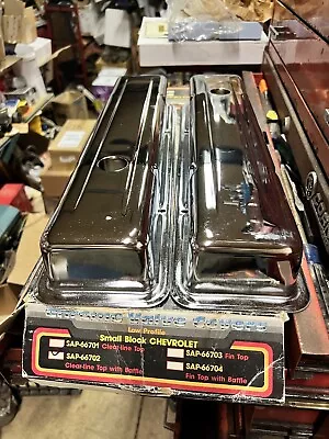 Vintage NOS Proform SAP66702 1958-1986 Small Block Chevrolet Chrome Valve Covers • $59.99