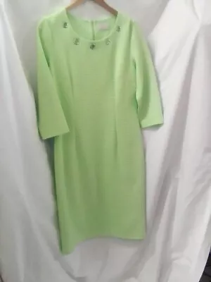 Ladies LIBRA Polyester Dress Green Size 12 CG D24 • £7.99
