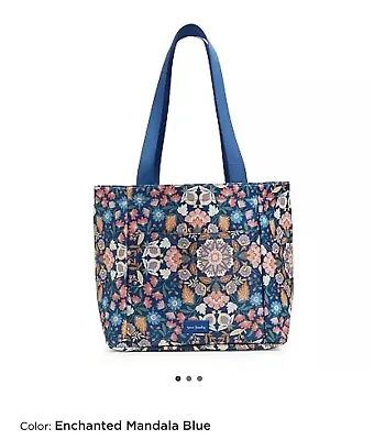 NEW Vera Bradley City Shopper Medium Tote Bag Enchanted Mandala Blue MSRP $75 • $34.99