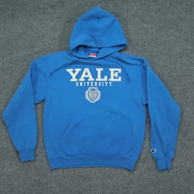 Yale University Hoodie Adult Medium Blue Pullover Champion College Mens Y2K • $12.44