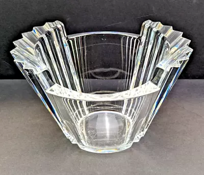 Orrefors Crystal Bowl Vase Art Glass Sculpture Sweden 5.75 X8.5  Signed • $44.95