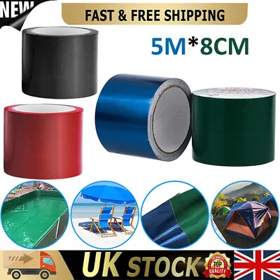 Tarpaulin Repair Tape PVC Strong Adhesive Tape 80mm*5M Waterproof High/Low Temp • £30.29