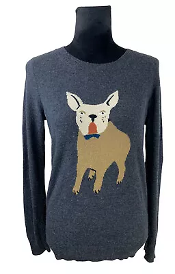 J.Crew Size S French Bulldog Pullover Sweater Wool Rabbit Cashmere • $29.99