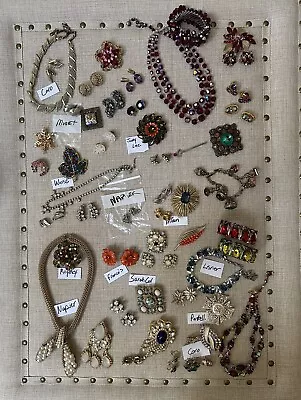 Vintage Costume Jewelry Lot Some Sets & Many Makers - 52 Pieces Weiss Regency • $500