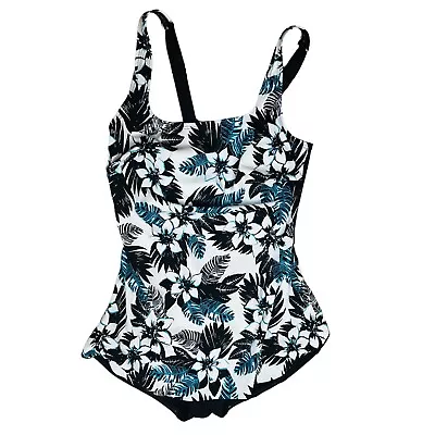 Gabar Floral Tropical Print One Piece Swimsuit Sz 8 • $24.93