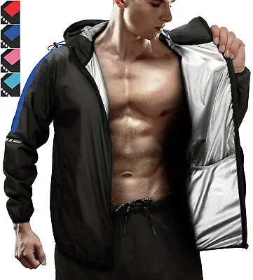 $128.29 • Buy RDX Sauna Suit Weight Loss Full Body Sweat Heat Tracksuit Fitness Gym Zipper Set