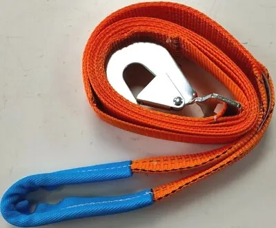 4x4 Recovery Strap Towing 5T Orange 1m To 30m Off Road Tree Strop With Snap Hook • £14.45