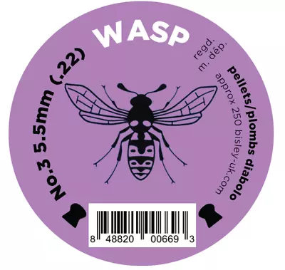 Wasp .22 / 5.5mm Domed Pest Control Medium Weight Air Pellets • £2.99