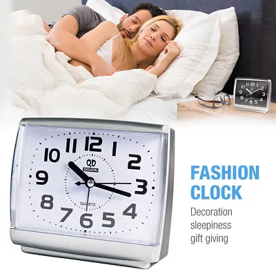 $13.99 • Buy Analogue Alarm Clock Analog Loud Battey Bedside Desktop Table Silent Minimalist