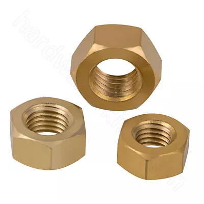 Solid Brass Full Hex Nuts Hexagon Nut M1.4 M1.6 M2 M2.5 M3 M4 M5 M6 M8 M10 - M24 • $2.55