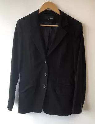 H&M Hennes Black Velvet Style Jacket Uk 12 Size 12 Used • $7.39