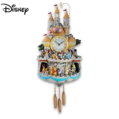 Bradford Exchange Disney Cuckoo Clock With 43 Characters Lights Music And Motion • £341.98