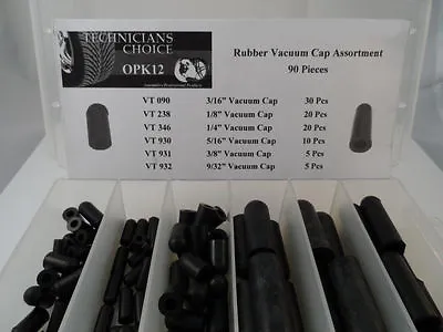 $18.49 • Buy Opk 12 Vacuum Cap Assortment Rubber 90 Pc Set New Top Qulaity