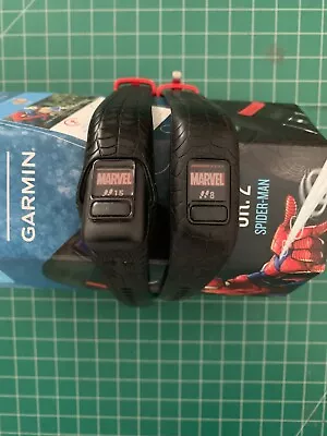 2 X Garmin Marvel Vivofit Jr. 2 Spiderman Activity Trackers. • $50