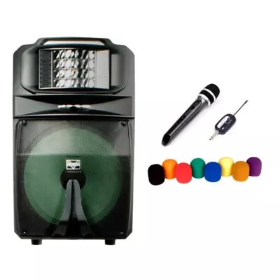 VOCOPRO KARAOKE THUNDER-1500-PRO Rechargeable 15  Speaker LED Derby Mic   • $499.99