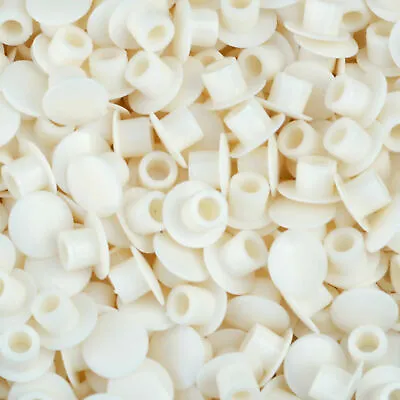 50 CREAM  Colour Plastic 5mm Kitchen Cabinet Hole Covers Caps • £1.80