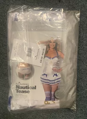 *Ann Summers White Sexy Sailor Nautical Dress Up Outfit Ahoy Boys Knickers Sz 20 • £4.99