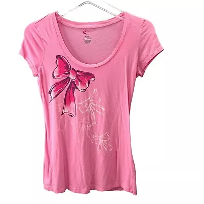 Candies Pink Ribbon T Shirt Breast Cancer S Scoop Neck Karen Smith Mean Girls • $9.99