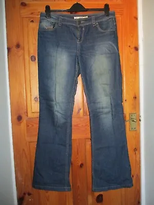 Dorothy Perkins Stretch Bootcut Flare Western Jeans  - UK 12 Regular Length • £12.99