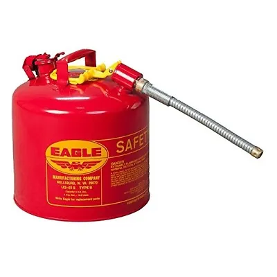 Eagle U2-51-S 5 Gallon Type II Safety Can With 7/8  O.D. Flexible Spout Red • $130.82