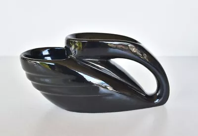 Vintage Pottery Shaving Mug Black Streamlined • $25