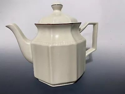 Staffordshire Kensington England Ironstone Teapot W Lid Ivory Vintage Free Ship • $29.99