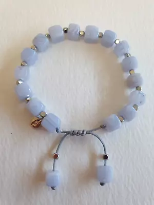 Lovely Lola Rose Light Blue Agate Semi Precious Gemstone Bracelet Vgc • £22.99