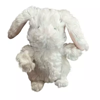 Mary Meyer Plush White Shaggy Bunny Rabbit Suffed Animal Easter Basket 5  6  • $11.99