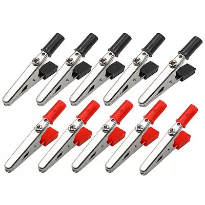 10x Mini Testing Probe Meter Coated 029 Electrical Clamp Alligator Clip • $10.99