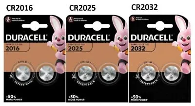 DURACELL CR2032 2025 2016 Battery Coin Cell Button 3v Lithium Batteries • £3.29