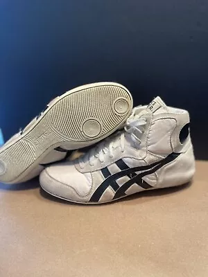 Vintage 1980's Asics Tiger White Black Wrestling Shoes Men's Size Us 10.5 • $325