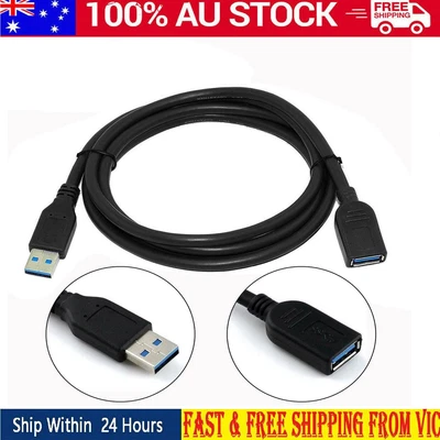 $9.85 • Buy New Usb 3.0 Superspeed Extension Cord Data Cable Male To Female For Fast Work Au