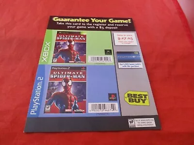 £19.65 • Buy Ultimate Spider-Man PS2 XBox Best Buy  Guarantee Your Game  Reserv. Display Card