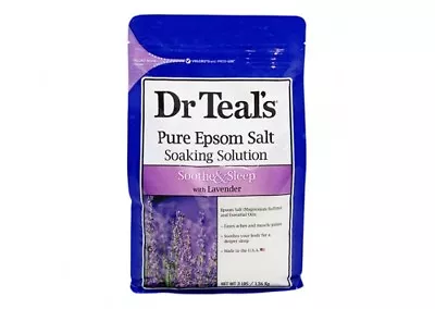 Dr Teals Pure Epsom Salt Soaking Solution Soothe And Sleep Lavender 1.36kg • $26.95