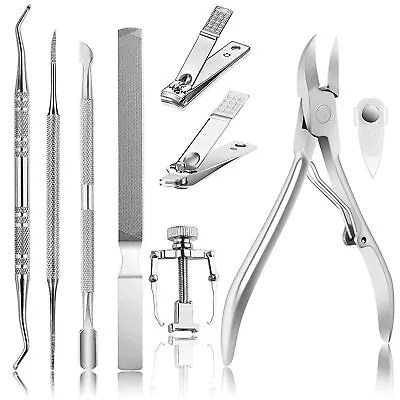 Professional 9 PCs Ingrown Toenail Tool Kit Toe Nail Clipper Set For Ingrown New • $10.14