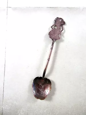 Antique Miniature Copper Spoon Rare Dancing Devil Marked Indonesia 4.25 Inches • $25.19