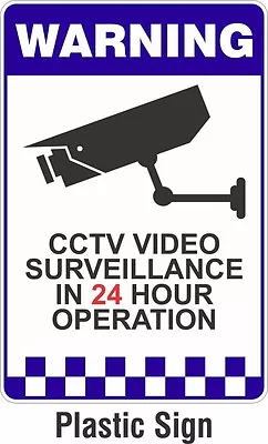 Warning CCTV Security Surveillance Camera Rigid Plastic Safety Sign 200x300mm • $5.06