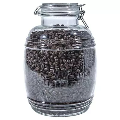 Circleware - Asbury Glass Embossed Large Canister With Hermetic Lid 26cm • $11.95