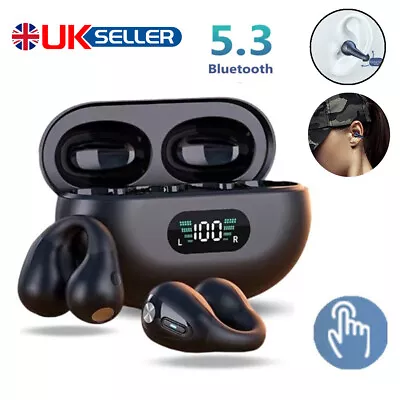 £14.99 • Buy TWS Bluetooth Wireless Earbuds Ear Clip Bone Conduction Headphones Sport Headset