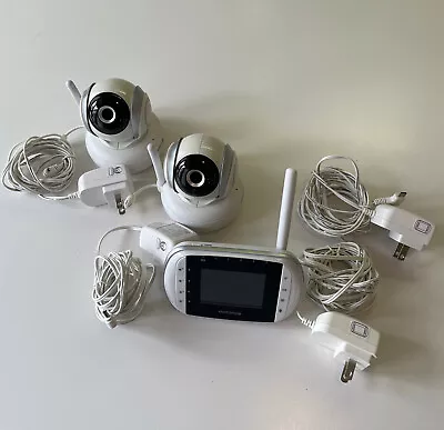 Motorola MBP33S Video Baby Monitor 2 Cameras Two Way Audio Night Vision EXC Cond • $20.95