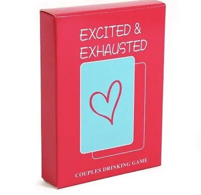 Excited And Exhausted Couples Quiz Challenge Board Game Adult Game Cards UK • £6.98